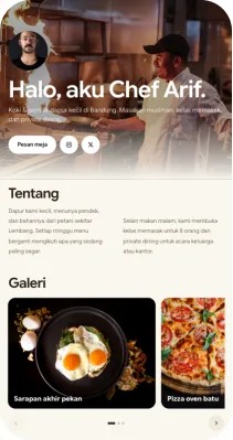 Pratinjau template Dapur