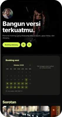 Pratinjau template Denyut
