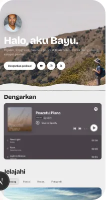 Pratinjau template Kelana