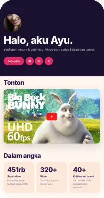 Pratinjau template Kelopak