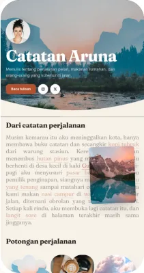 Pratinjau template Kisah