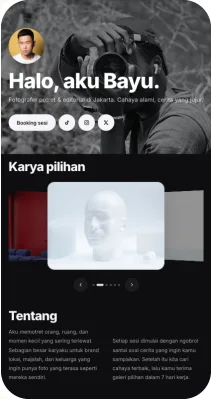 Pratinjau template Lensa
