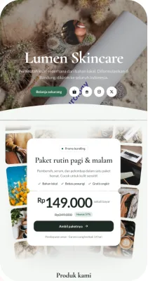 Pratinjau template Lumen
