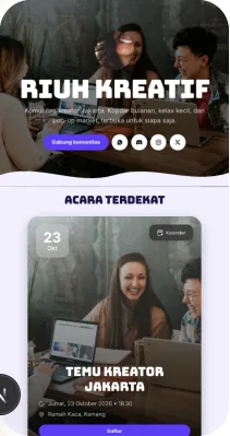 Pratinjau template Riuh